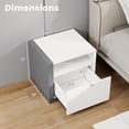 thumbnail image 3 of Gymax Table de Chevet Moderne Minimaliste avec Tiroir Table d'Appoint Asymétrique Table de Bout, 3 of 10