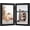 Black, variant on 3.5x5 Double Picture Frame Wooden Hinged Photo Frame Definition Glass Stand Vertically on Desktop or Tabletop