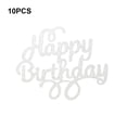 thumbnail image 4 of Advancent 10 piezas de adornos para cupcakes, decoración para Baby Shower, inserto de papel, accesorios para tarjetas, letrero feliz, decoración de Decoración del hogar Plata Advancent HA062285-06B, 4 of 6