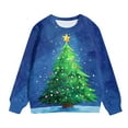 thumbnail image 4 of Zshosam Christmas Sweatshirts for Teen Girls Trendy Newborn Baby Girl Christmas Sweatshirt Long Sleeve Crewneck Pullover Tops Toddler Fall Clothes Size 2T 3T,(Blue 2-3 Years), 4 of 4