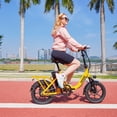 thumbnail image 3 of HOVERFLY 16" Folding Adults Electric Bikes, 500W/36V/15.5mph Folding City Ebike for Adult Men Women, Yellow,UL2849, 3 of 7