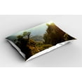 thumbnail image 2 of Ambesonne Landscape Pillow Sham 2 Pack, Nepal Forest Majestic, 30"x20", Green Pale Yellow, 2 of 3