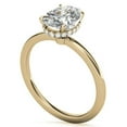 thumbnail image 3 of Solitaire Brilliance 2CT Oval Cut Lab Grown Diamond Engagement Solitaire Ring 14K Yellow Gold, Ring Size 7.5, 3 of 5