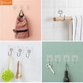 thumbnail image 3 of DADHOT Large Adhesive Hooks Heavy Duty 22 lbs Robe Towel Hooks Waterproof Adhesive Wall Hooks for Home Bathroom Kitchen Office and Outdoor 12 Pack, 3 of 7