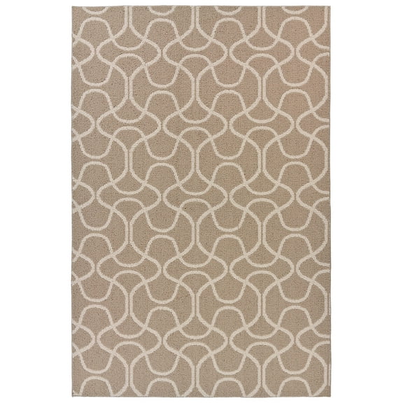 Mainstays Drizzle Tan/Ivory Indoor Area Rug, 6' x 9'
