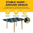 thumbnail image 4 of Blue Summer Botanical Table Cloths for 5 Foot Rectangle Tables, Green Spring Floral Birds Farmhouse Patio Waterproof Elastic Fitted Tablecloths, Washable Rectangular Table Cover for Camping, 4 of 8