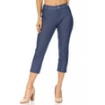 thumbnail image 2 of Moa Collection Women's Casual Comfy Slim Pocket Jeggings Jeans Capri Pants, 2 of 6