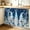 Blue, variant on Navy Blue Gnomes Christmas Cabinet Curtain 32"Wx55"L,Dustproof Pantry Door Curtain W/ Self Adhesive Tape,Snowflake Xmas Tree Winter Branches Tall Storage Cover Privacy Drape for Bathroom Kitchen