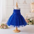 thumbnail image 4 of Bmisegm Girls' Dresses Carnival Pearl Embellished Spaghetti Strap Ruched Bodice Allover Embellished Tutu Skirt Party Kids Dress 3-4 Years, 4 of 9