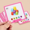 thumbnail image 3 of Montessori Magic Block Puzzle Toy Spatial Logical Thinking Training Game Rainbow Stacking Blocks Math Educational Toys For Child, 3 of 7