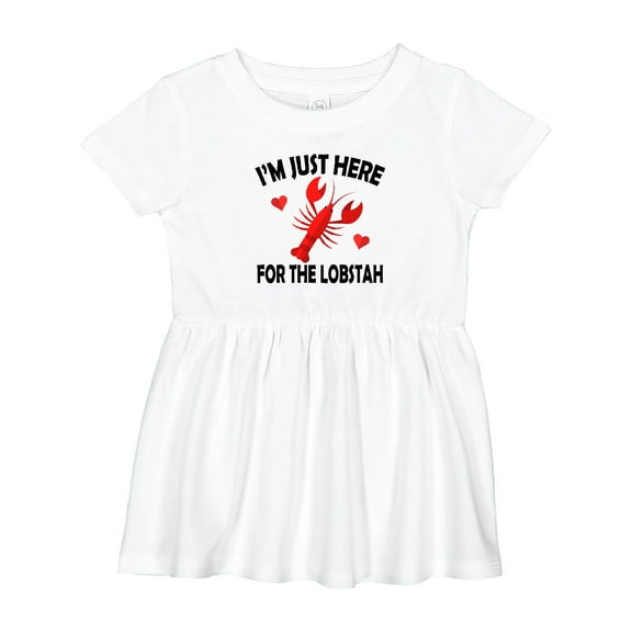 Inktastic Just Here for the Lobster Girls Baby Dress