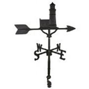 Montague Metal Products WV-292-SB 200 Series 32 In. Black Cottage Lighthouse Weathervane