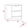 thumbnail image 7 of TUHOME Kaia Nightstand  Engineered Wood Nightstands in  Gray, 7 of 7