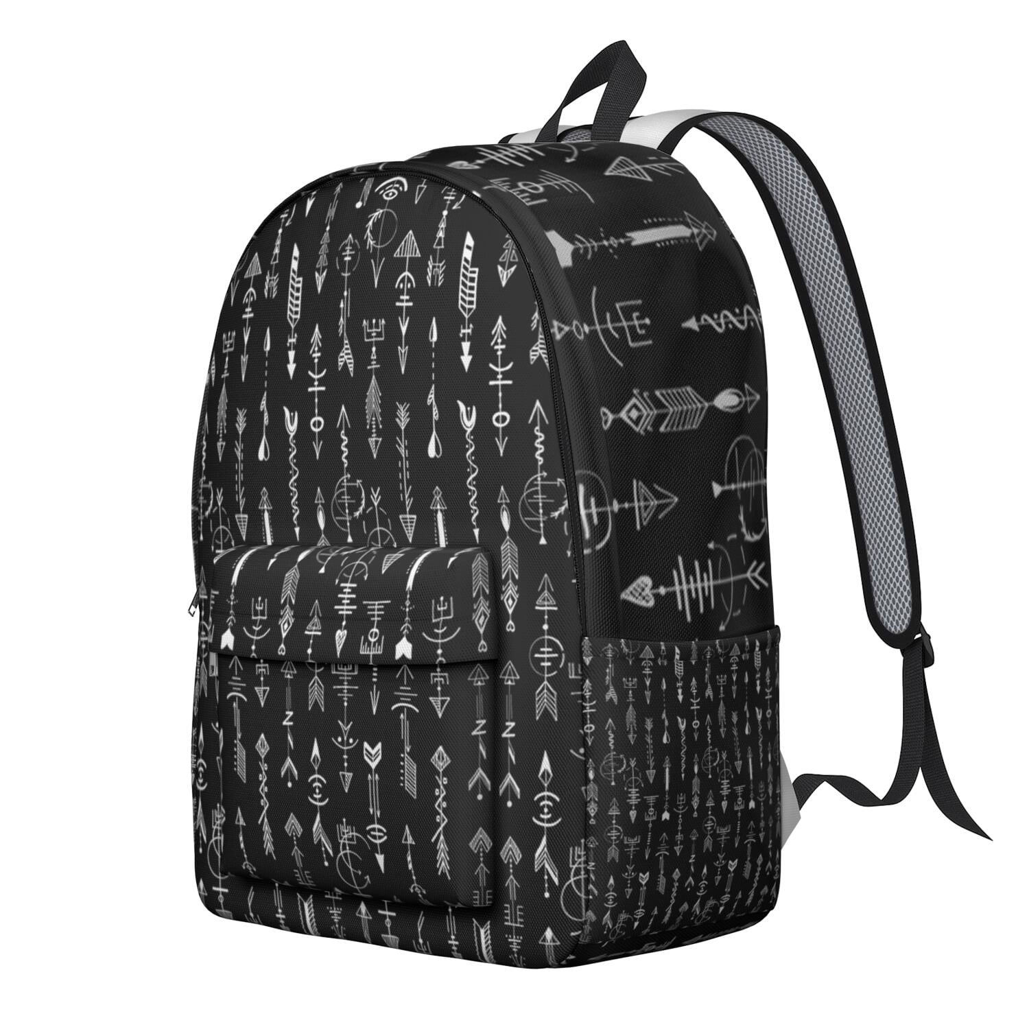 Floral Pattern Laptop Backpack for Girls, Boho Chic School Bag with Double Zipper and Large Capacity Compartments