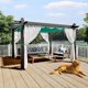 thumbnail image 1 of Qinaqin 10X10 Gris Pergola Retractable Canopy Side Malla Aluminum Frame Structure para Backyard Garden de Profundidadck Patio, 1 of 7