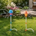 thumbnail image 4 of Luyimi 2-in-1 Bubble Machine for Kids, Ground Stake Bubble Tower with Water Sprinkler Function, Outdoor Summer Water Play Bubble Machine for Backyard Lawn Party Kids Gifts Orange, 4 of 6