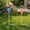 Bubbles + water spray(ORANGE), variant on Bubble Machine for Teens/Pets, Automatic Standing Outdoor Water Spray Toys with Lights & Sounds, Summer Backyard Yard Play Toys, Perfect for Parties & Birthday Gifts