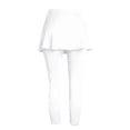 thumbnail image 5 of KHONTS Women's Yoga Skirted Capri Leggings Golf Tennis Pants with Skirt for Running Workout Active White XL, 5 of 7