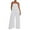 White, variant on Valentine's Day SEMPAI Women'S Solid Color High-Waist Pleated Pocket Wide-Leg Casual Chiffon High-Waist Jumpsuit Up to 65% off