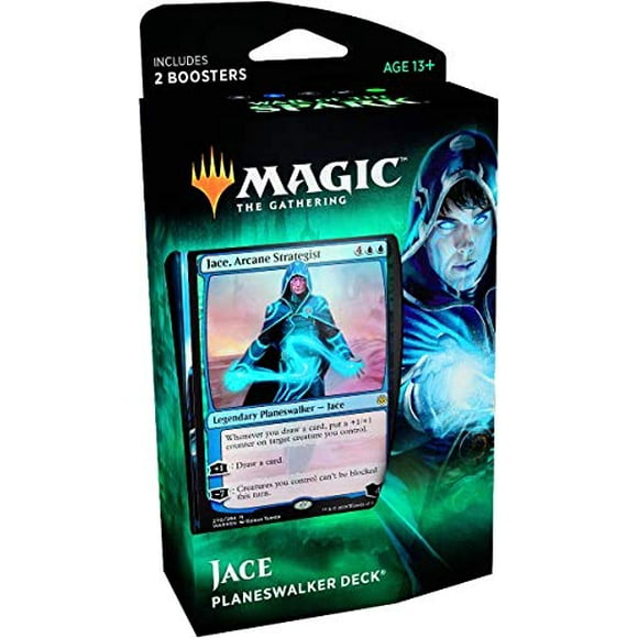 Magic Le Rassemblement: MTG: War of The Spark Planeswalker Deck - Jace (Bleu/vert) avec Deux Boosters