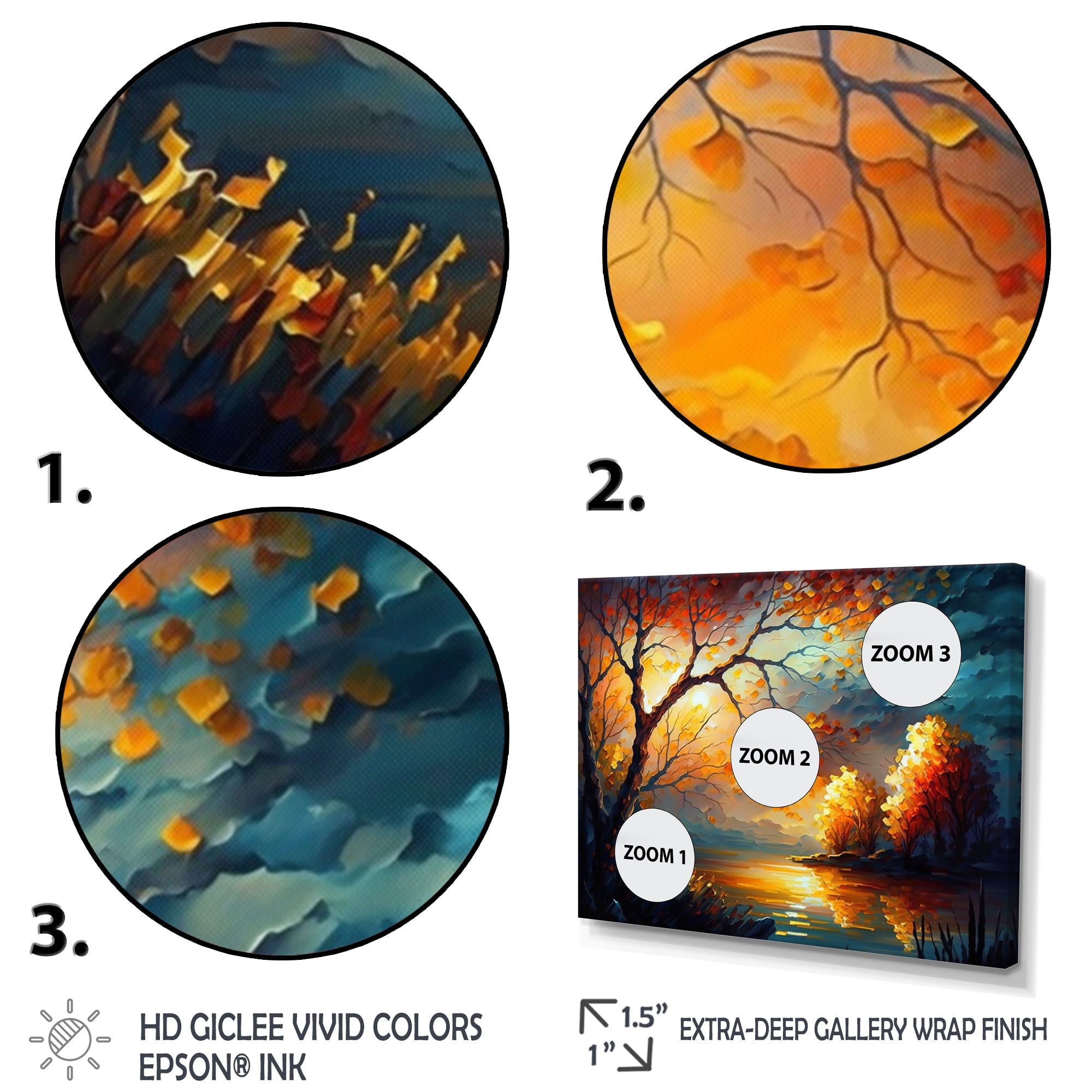 Designart Forest Scenery By A Lake Canvas Wall Art