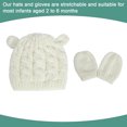 thumbnail image 2 of Conjunto de gorro y guantes de invierno para recién nacidos, para niñas de 0 a 18 meses Gorros de punto para bebés niños Gorros de invierno para bebés, M, 2 of 5