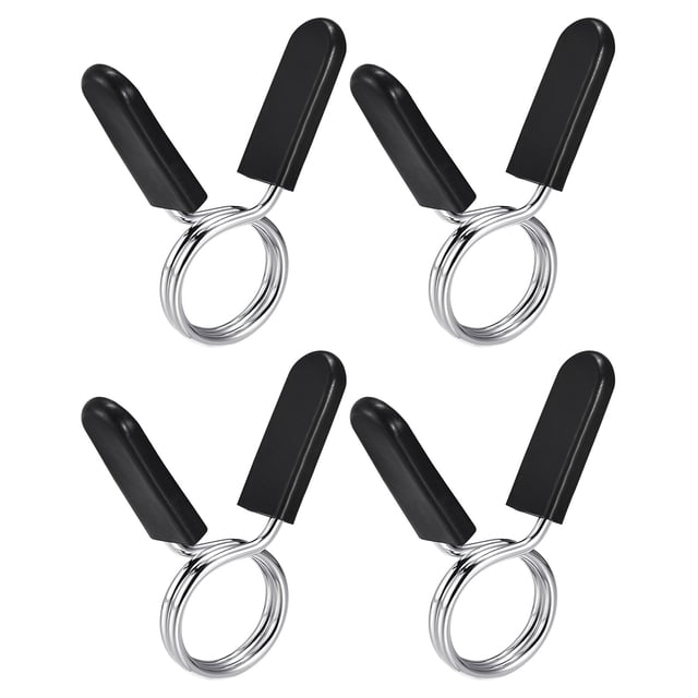 Unique Bargains 29mm Gym Weight Bar Barbell Dumbbell Lock Clamp Tool Spring Clip Collars 4 Pack