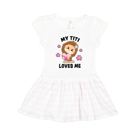 

Inktastic My Titi Loves Me with Bigfoot Gift Toddler Girl Dress