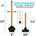 thumbnail image 4 of Toilet Brush and Plunger Set Toilet Plunger Toilet Brush Combo Brushed Gold, 4 of 7