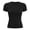 Black, variant on WHEANG T Shirts for Women Solid Slim Fit Short Sleeve T Shirts Soft Stretchy Basic Crew Neck Tees Casual Daily Wear Lightweight Plain Summer Tops for Women White L