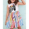 thumbnail image 2 of HILEELANG Little Girls Cotton Dress Short Sleeves Casual Summer Striped Basic Shirt Jumpskirt Playwear Dresses 6Y, 2 of 4