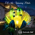 thumbnail image 6 of Waitmin Solar Battery Blue Metal Wind Spinners Solar Lights, 6 of 7