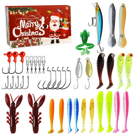TrendTide 34PCS Fishing Tackle Including Crankbaits Spinnerbaits Topwater Tackle Box And More Fishing Gear Kit Set