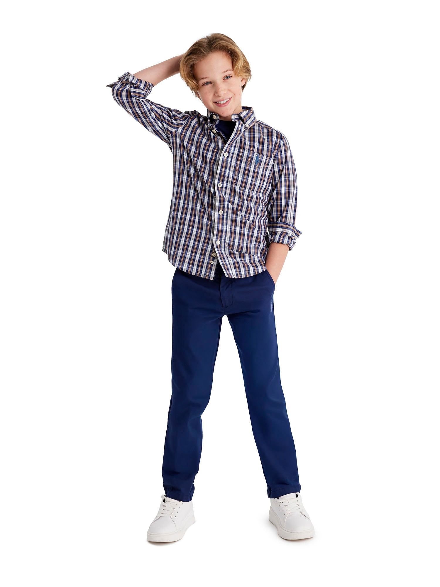 U.S. Polo Assn. Boys Play-Formance Pant with Stretch, Sizes 4-18
