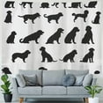 thumbnail image 4 of Orinice Dog Silhouettes Tapestry Wall Hanging Unique Style Graphic Tapestries for Home Decor 50x40inch, 4 of 6
