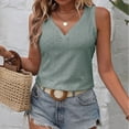 thumbnail image 6 of Zoeecloth Womens Summer Vest Tops Neck Solid Color Sleeveless Top Loose Sleeveless Tees Shirts S-XXL, 6 of 10