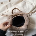 thumbnail image 3 of Bolso bandolera para mujer Cloud Plush Furry Bolso de hombro (Caqui), 3 of 5