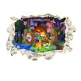 thumbnail image 1 of Minecraft huir etiqueta de la pared de dibujos animados anime 3D minecraft autoadhesivo PVC etiqueta removible para pared, 1 of 5