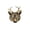 A002- Gold, variant on Silver Stag Animal Face Mask, Halloween Mask, Mask, Mask for Masquerade Party, Soft Latex Wildlife Deer Mask, Full 14X11 Inch Adult Size, Perfect Carnival Dress Up Prop,
