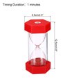 thumbnail image 2 of Uxcell 1 Minute Sand Timer, Hexagon Small Sandy Clock, Count Down Sand Glass Red, 2 of 5