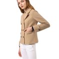 thumbnail image 4 of Unique Bargains Women's Double Breasted Pea Coat (Size M / 10) Camel, 4 of 6