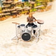 thumbnail image 2 of Figuras de personas de música rock a escala 1:64, escenas en miniatura, diseño a escala S, proyectos de bricolaje, micro Conjunto de baterista marrón, 2 of 7