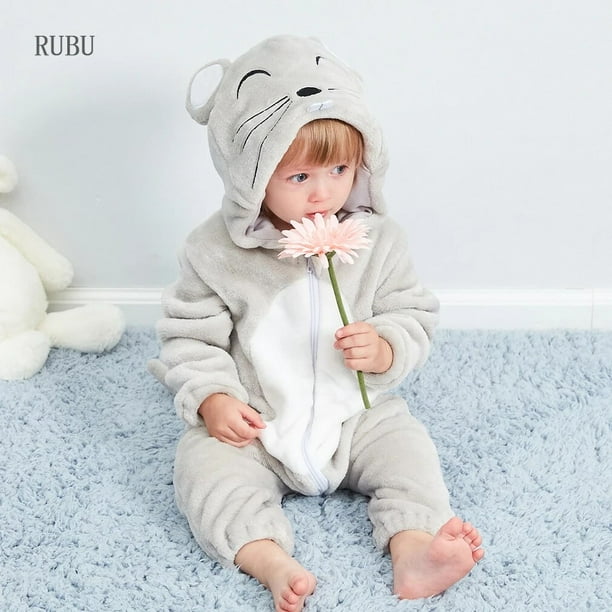 Peleles de franela de dibujos animados para bebe pijamas de algodon para nino y nina disfraces de animales trajes Kigurumi Bodega Aurrera en linea
