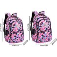 thumbnail image 2 of Mochila escolar con estampado geométrico para niña, primaria, secundaria, universitaria (2 # negro, 19 L), 2 of 5