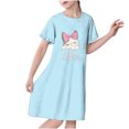 thumbnail image 1 of RXIRUCGD 2025 Vêtements d'Été pour Enfants 3-12 Ans Mode Imprimée Pyjama Rêveur Mi-Mollet Chemise de Nuit, 1 of 3
