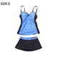 thumbnail image 2 of Traje de baño de dos piezas para mujer, push up, estampado, tankini, azul, 2 of 7