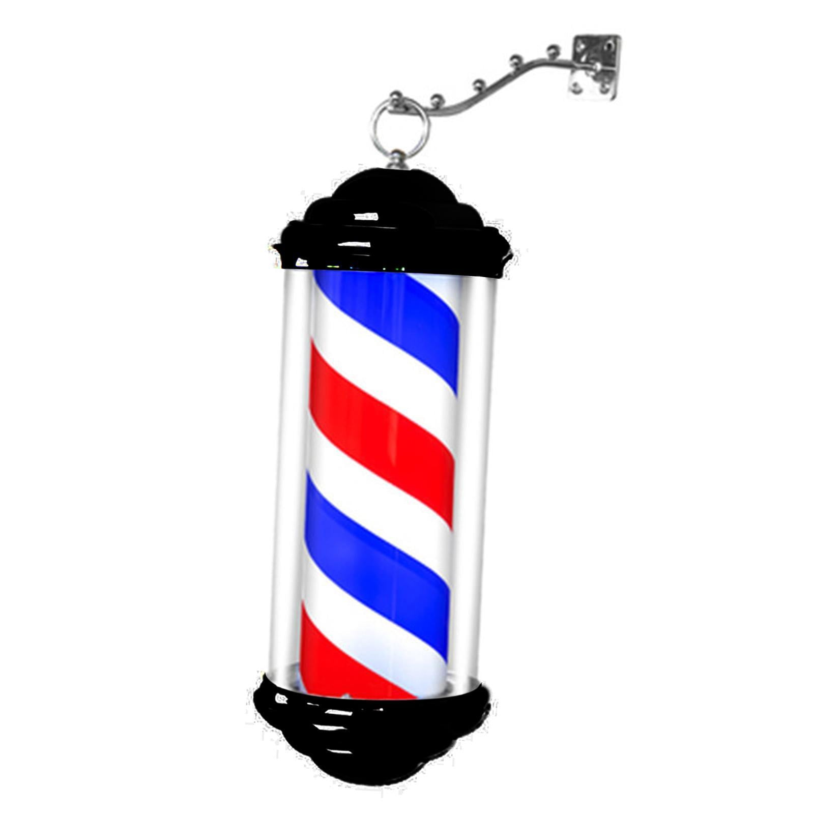 TOOYFUL Barber Pole Light Hairdressing Rotating LED Sign Barbershop Light Fixture Hair Salon Open Sign Classic for Salon Hairdressing Red Blue White Strip