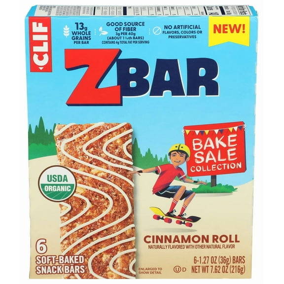 (Pack of 9) Clif Kid Zbar Cinnamon Roll 6 Pc 7.62 Oz