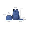 thumbnail image 2 of HUISZJ 3Pcs Strawberry Printed School Backpack, Students Bookbags Set with Lunch Box, Cute Daypack Bag Set for Women College (Dark Blue), 2 of 9
