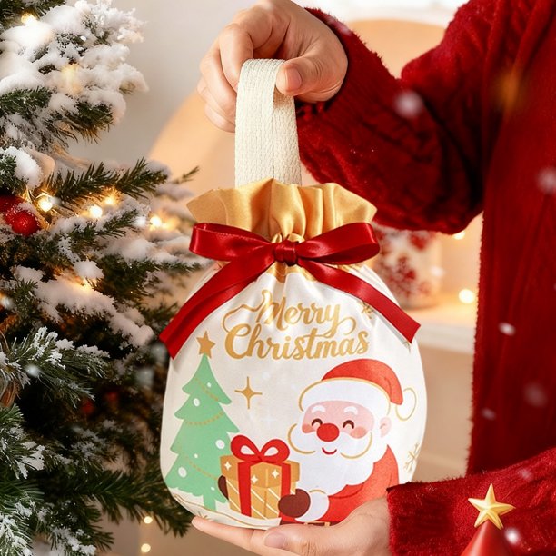 Hogar y cocina, Decoración del hogar, Decoración navideña, Bolsas de embalaje de frutas para Nochebuena, Bolsa de poliéster para manzanas